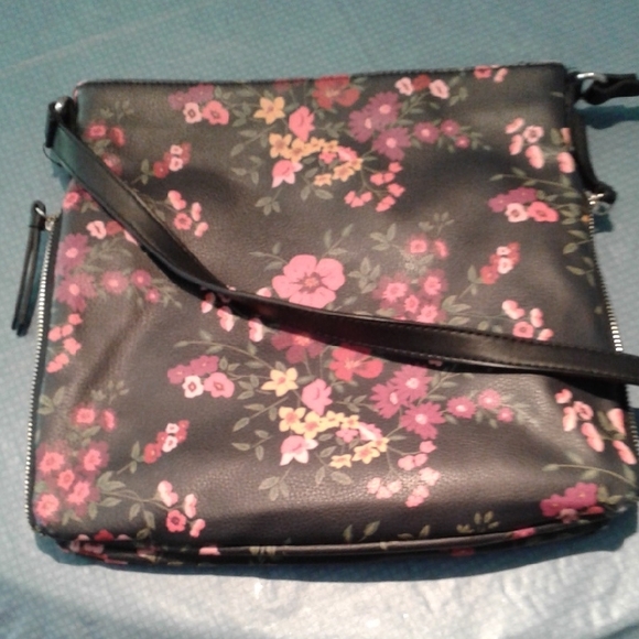 Apt. 9 Floral Crossbody Bag - Black and Pink - Picture 2 of 5